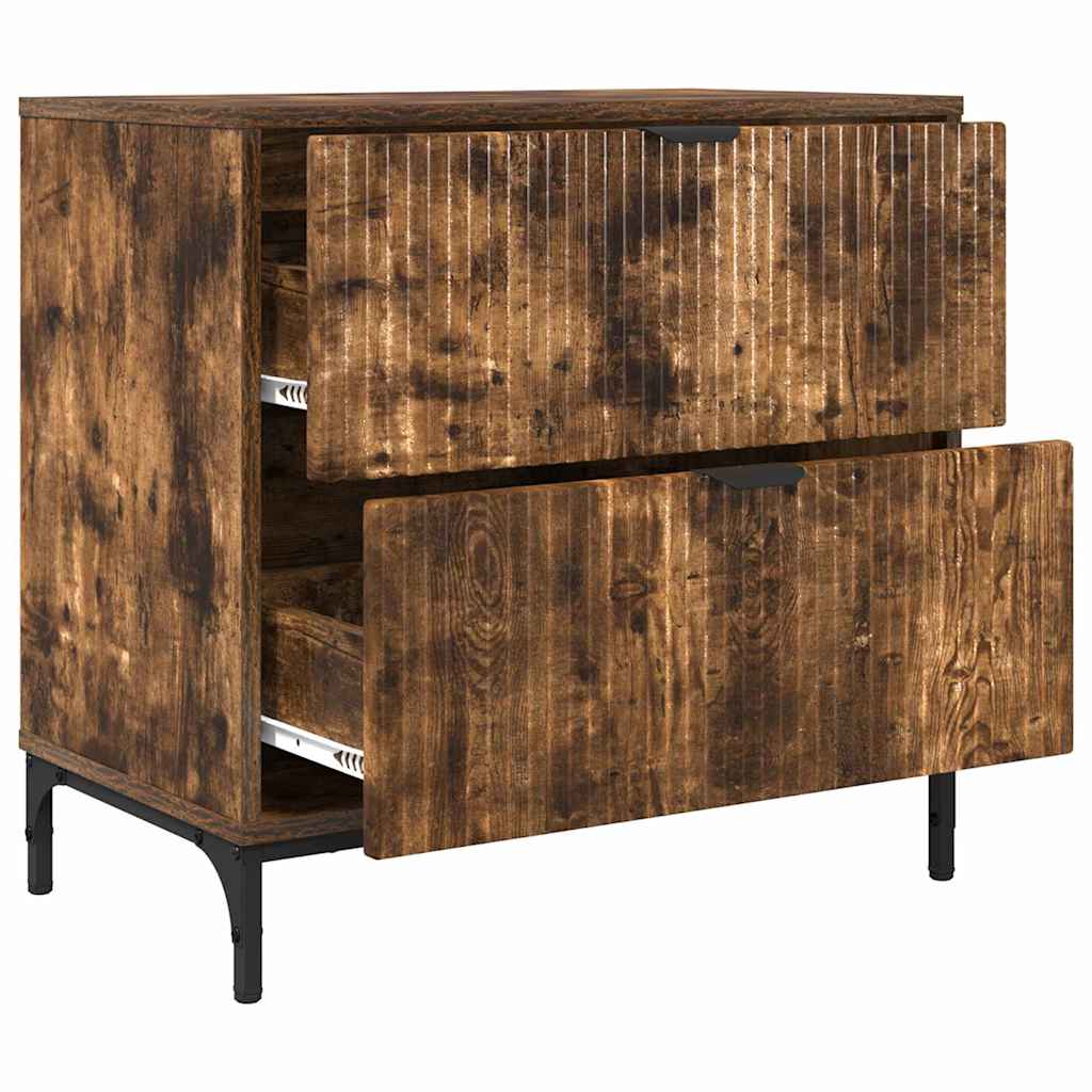 Éjjeli asztal Füstölt tölgy 63.5 x 36 x 61 cm Szerelt fa