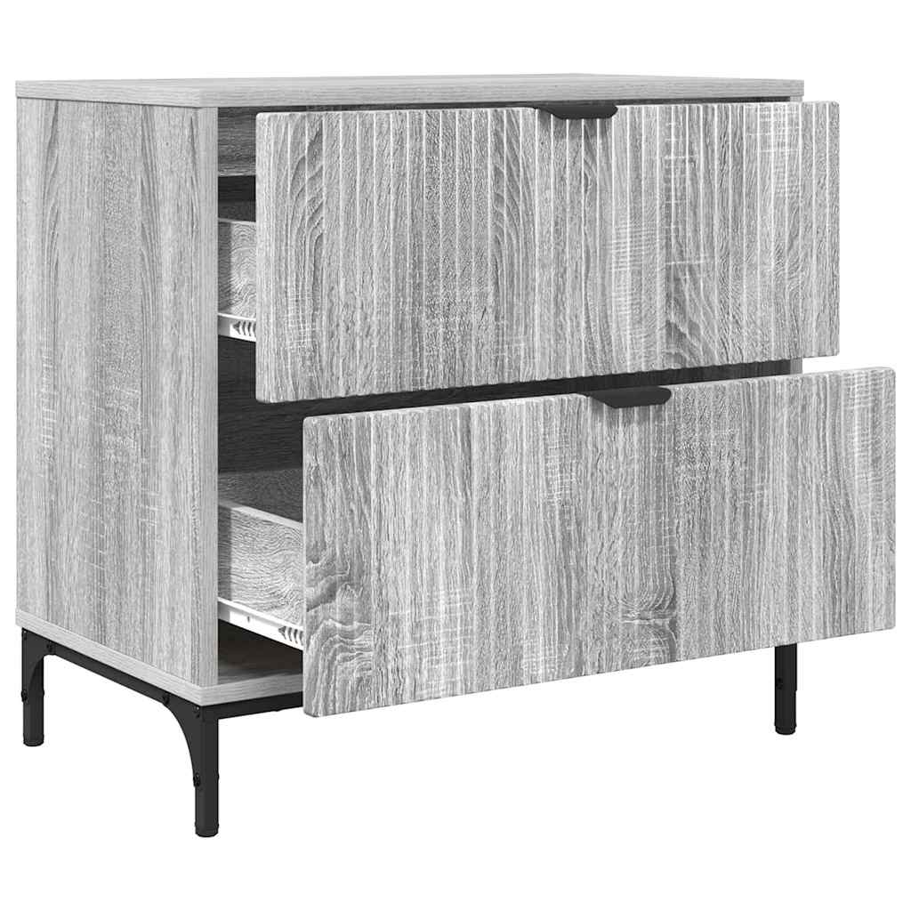 Éjjeli asztal Szürke sonoma 63.5 x 36 x 61 cm Szerelt fa