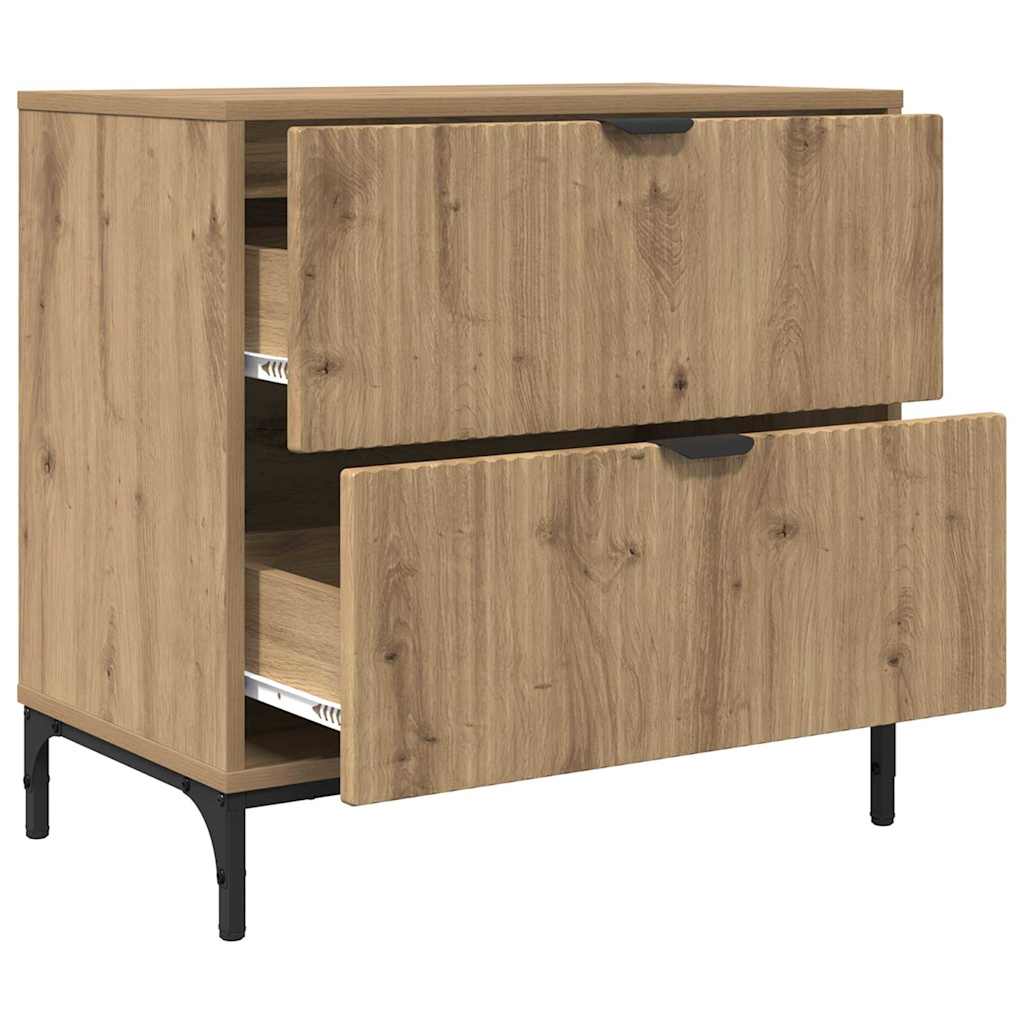 Éjjeli asztal kézműves tölgy 63.5 x 36 x 61 cm Szerelt fa