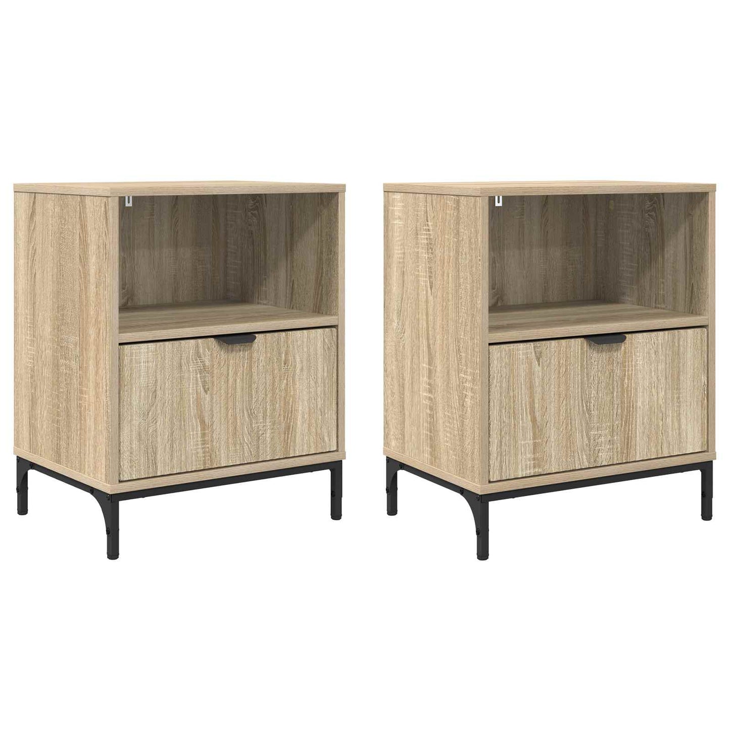 Éjjeliszekrény 2 db sonoma tölgy 49 x 36 x 61 cm Szerelt fa