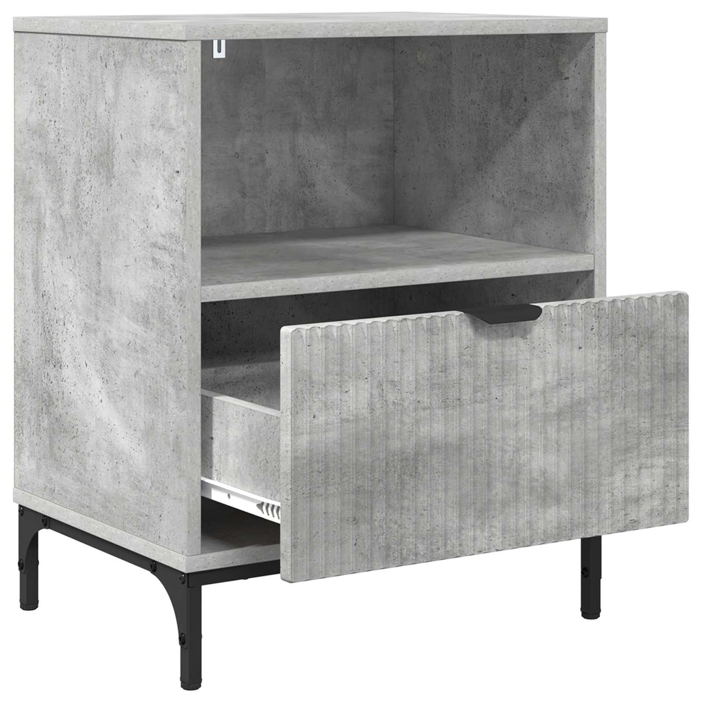 Éjjeliszekrény 2 db Beton szürke 49 x 36 x 61 cm Szerelt fa