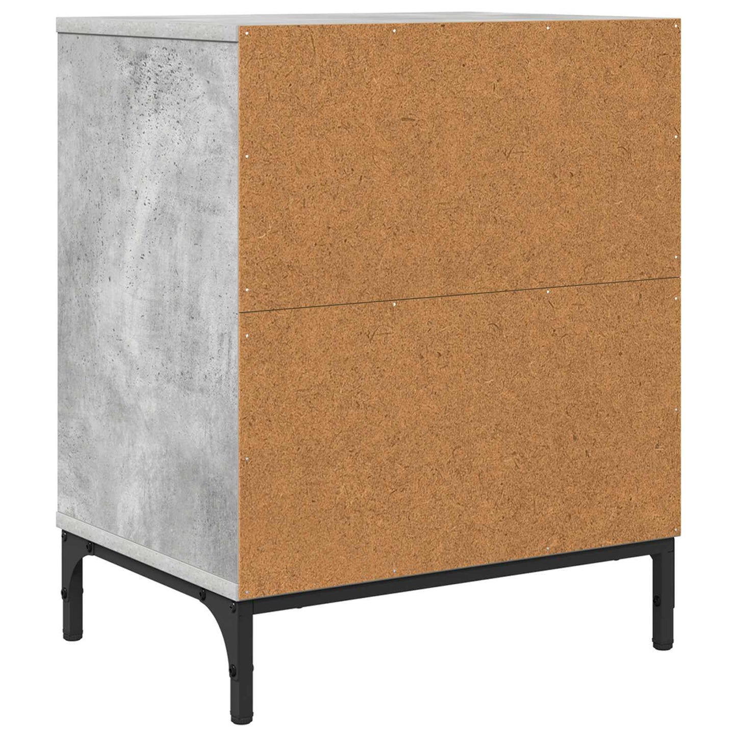 Éjjeliszekrény 2 db Beton szürke 49 x 36 x 61 cm Szerelt fa