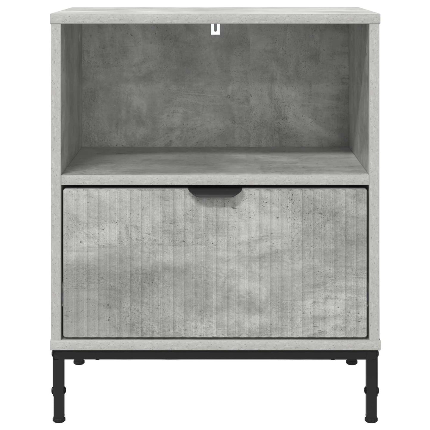 Éjjeliszekrény 2 db Beton szürke 49 x 36 x 61 cm Szerelt fa