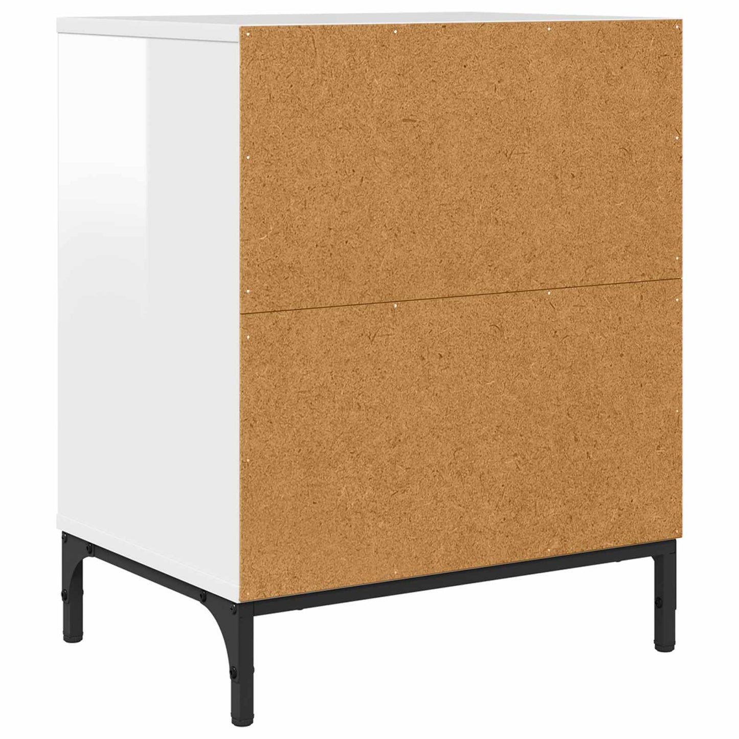 Éjjeliszekrény 2 db Magasfényű fehér 49 x 36 x 61 cm Szerelt fa