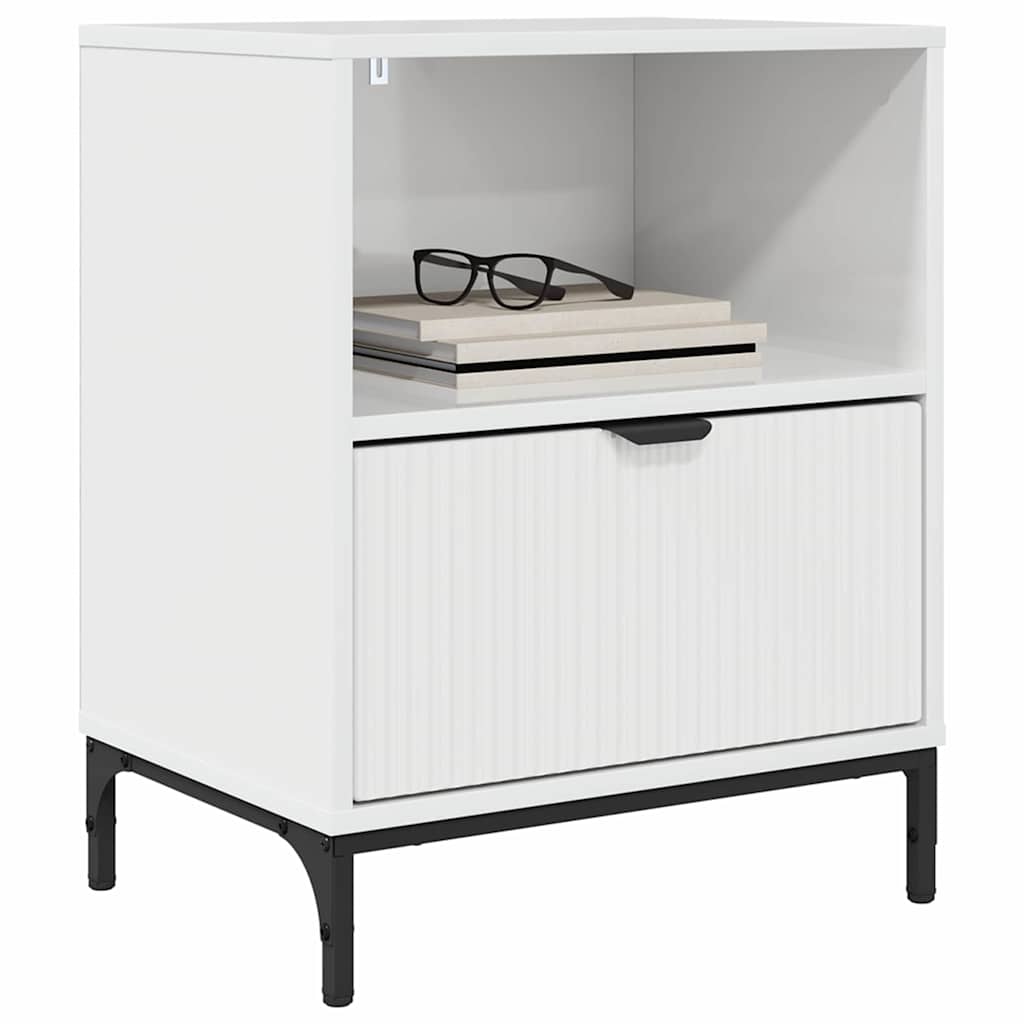 Éjjeliszekrény 2 pcs Magasfényű fehér 49 x 36 x 61 cm Faanyag