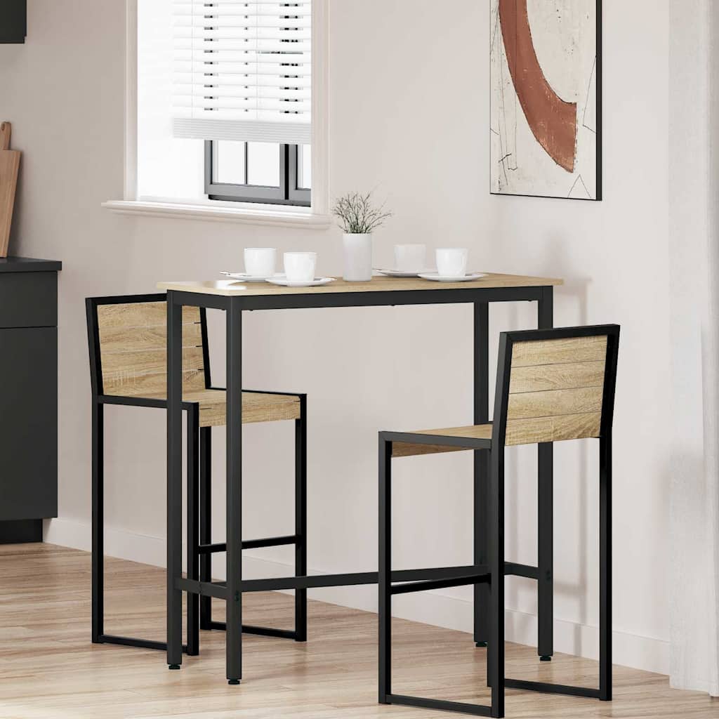 asztal Sonoma tölgy 100 x 40 x 100,5 cm Műszaki fa és acél