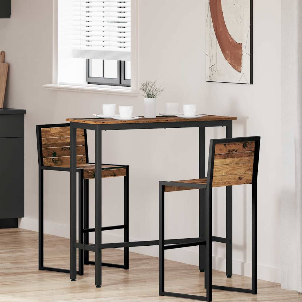 asztal Öreg fa 100 x 40 x 100,5 cm Műszaki fa és acél