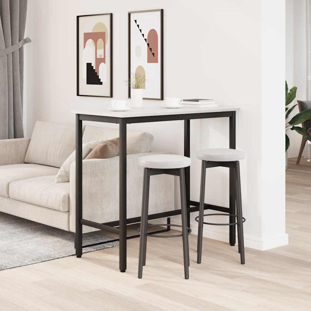 asztal Fehér 100 x 50 x 91 cm Műszaki fa és acél
