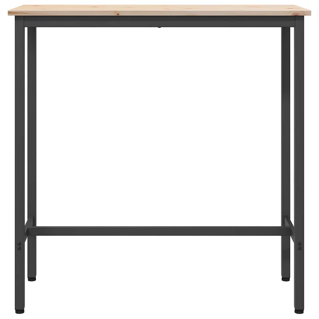 asztal Természetes 100 x 40 x 101 cm Műszaki fa és acél