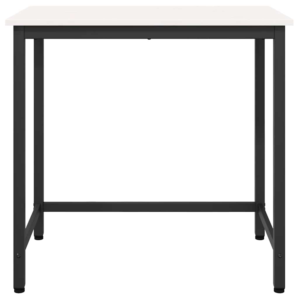 asztal Fehér 80 x 50 x 77 cm Műszaki fa és acél