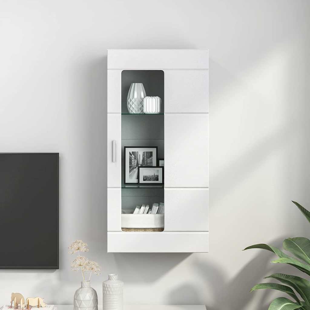Fából Készült Szekrény tárolóval Fehér 50 x 29 x 100 cm Faanyag