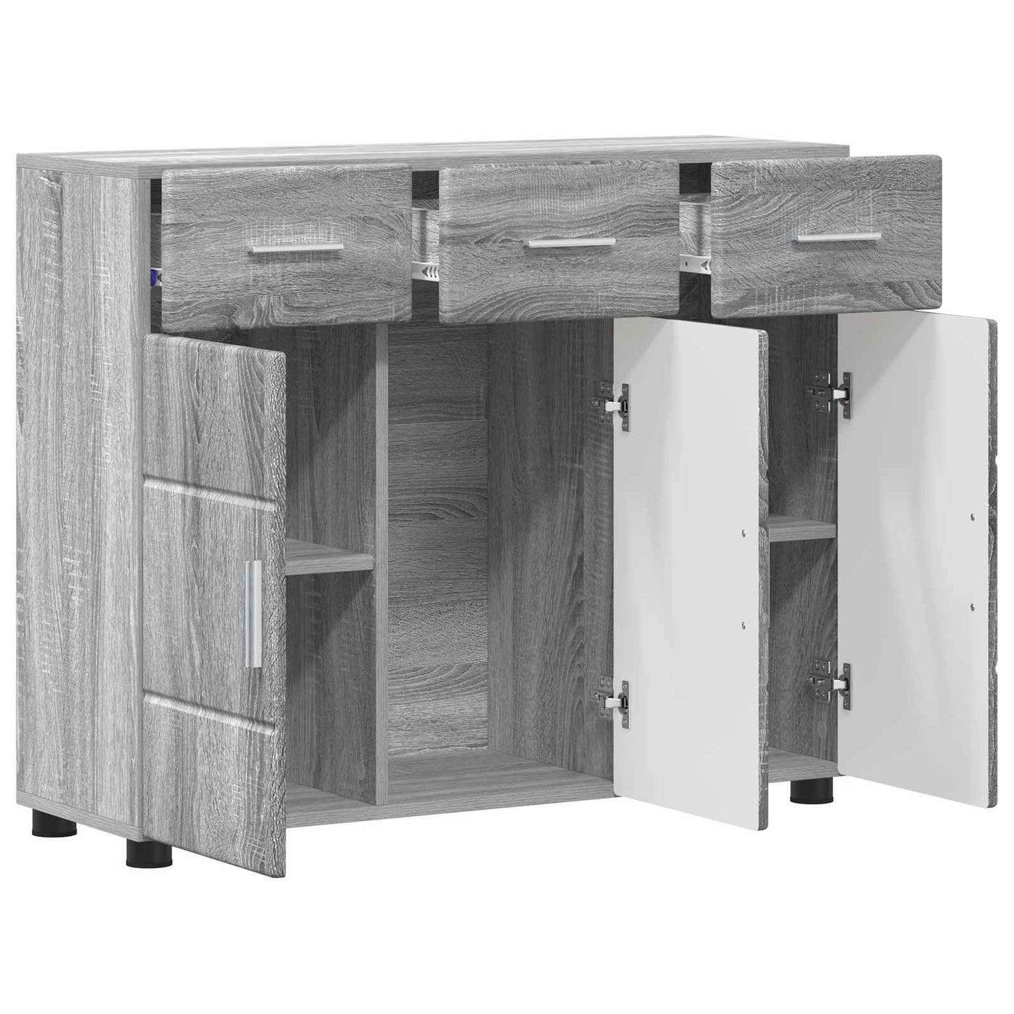 Széf FLORIN 88,5 x 30,5 x 73 cm Szürke Sonoma Szerelt Fa