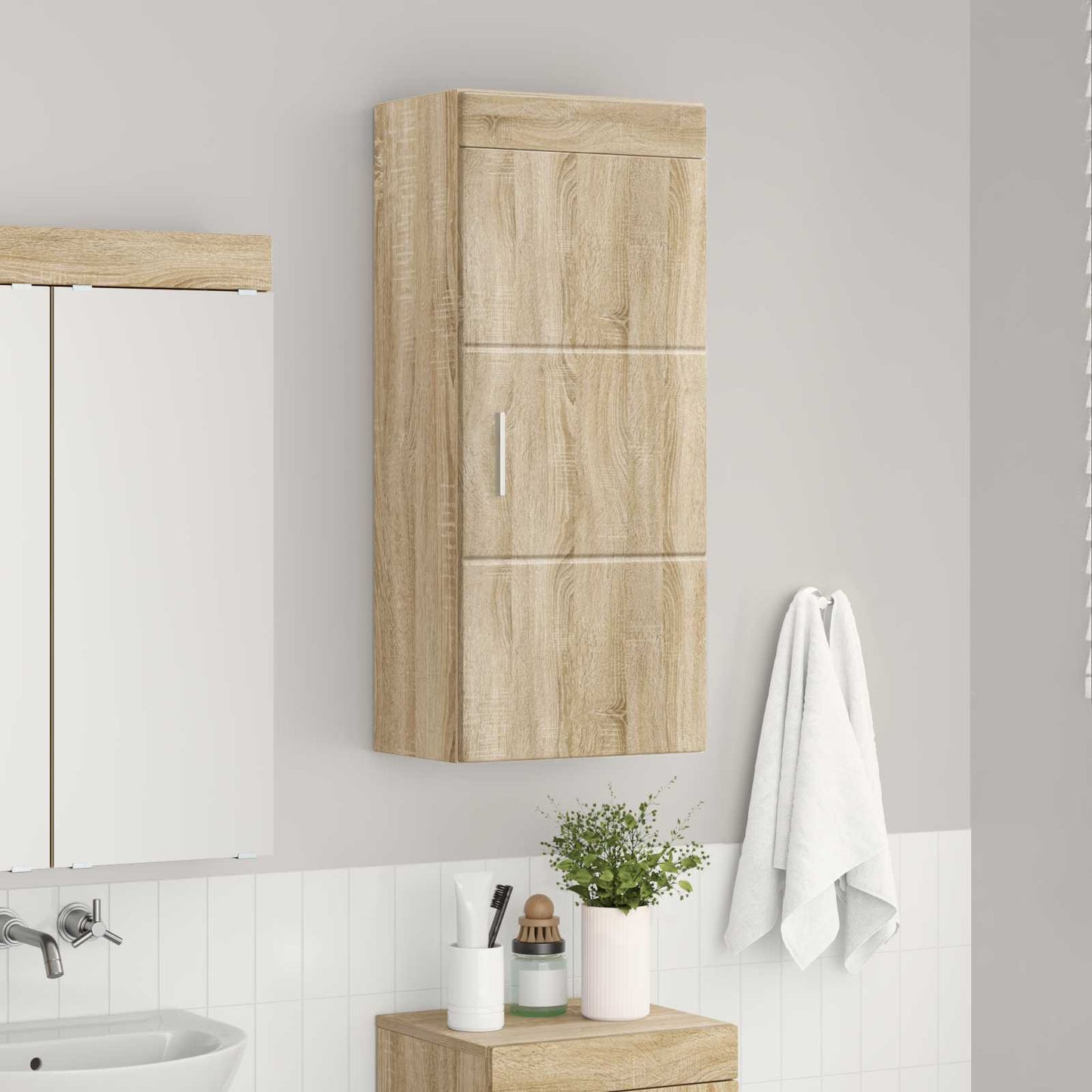 Fürdőszobai faliszekrény TULUM Sonoma tölgy 37 x 24,5 x 86 cm