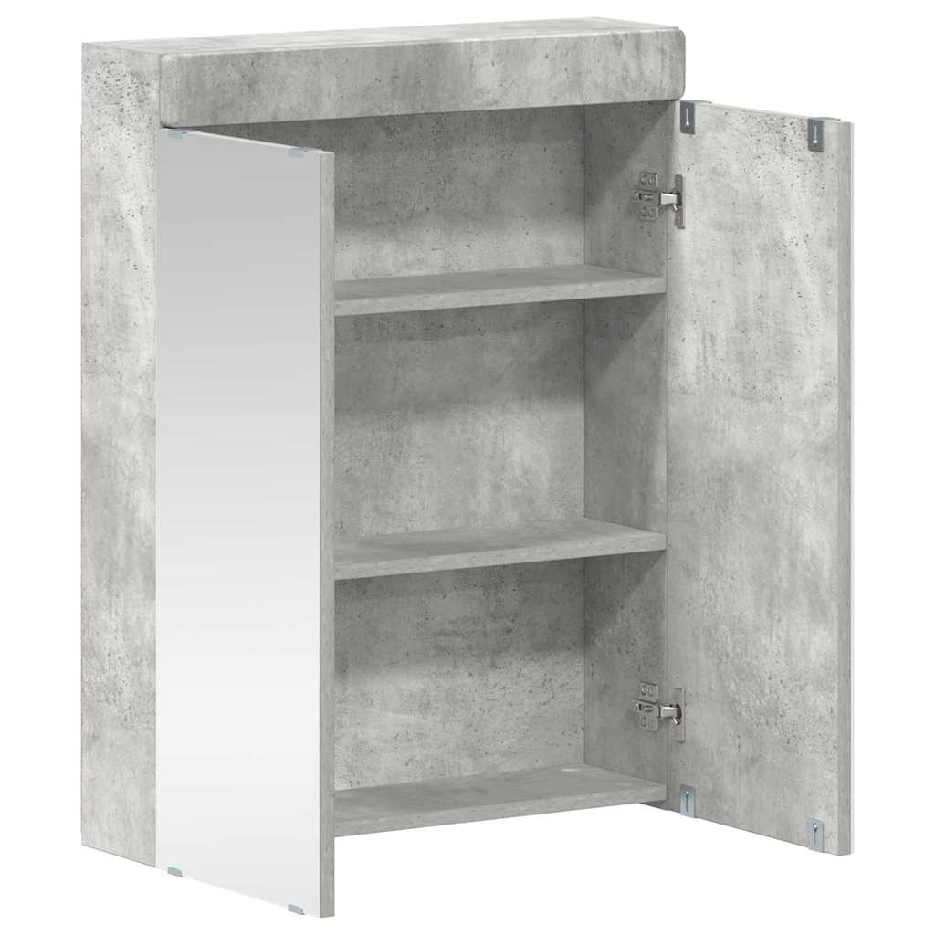 Fürdőszobai tükörszekrény TULUM Beton Szürke 60 x 16,5 x 78 cm