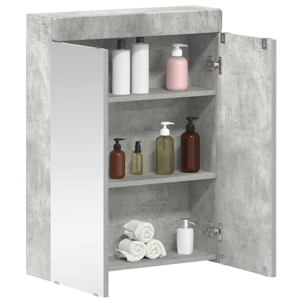 Fürdőszobai tükörszekrény TULUM Beton Szürke 60 x 16,5 x 78 cm