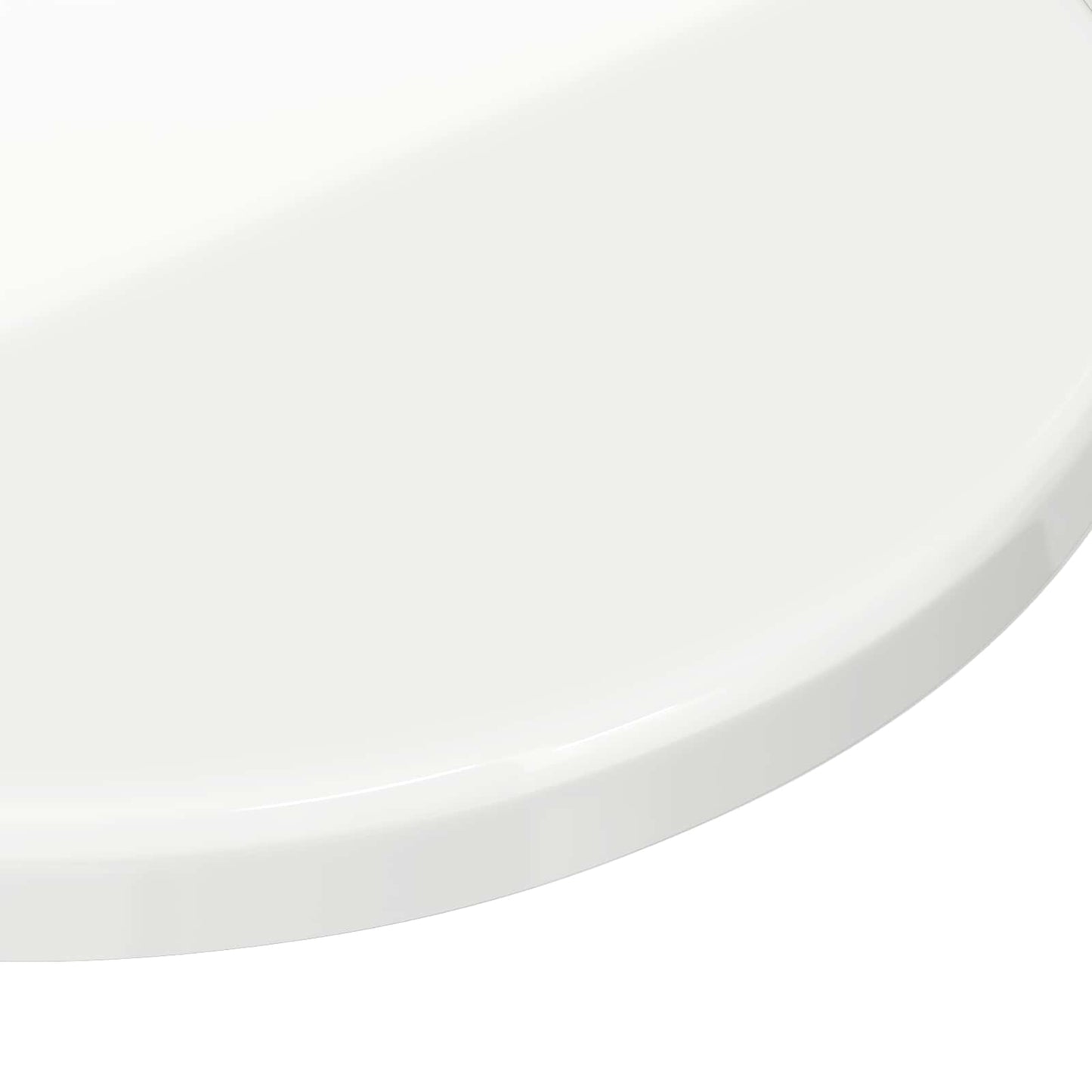 Asztallap Ø 30 x 1,5 cm Kerek Szerelt Fa Magasfényű Fehér