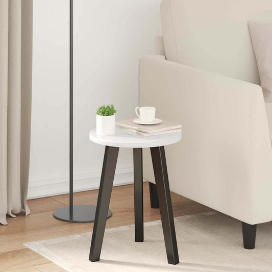 Asztallap Magasfényű fehér Ø 30 x 1,5 cm Faanyag