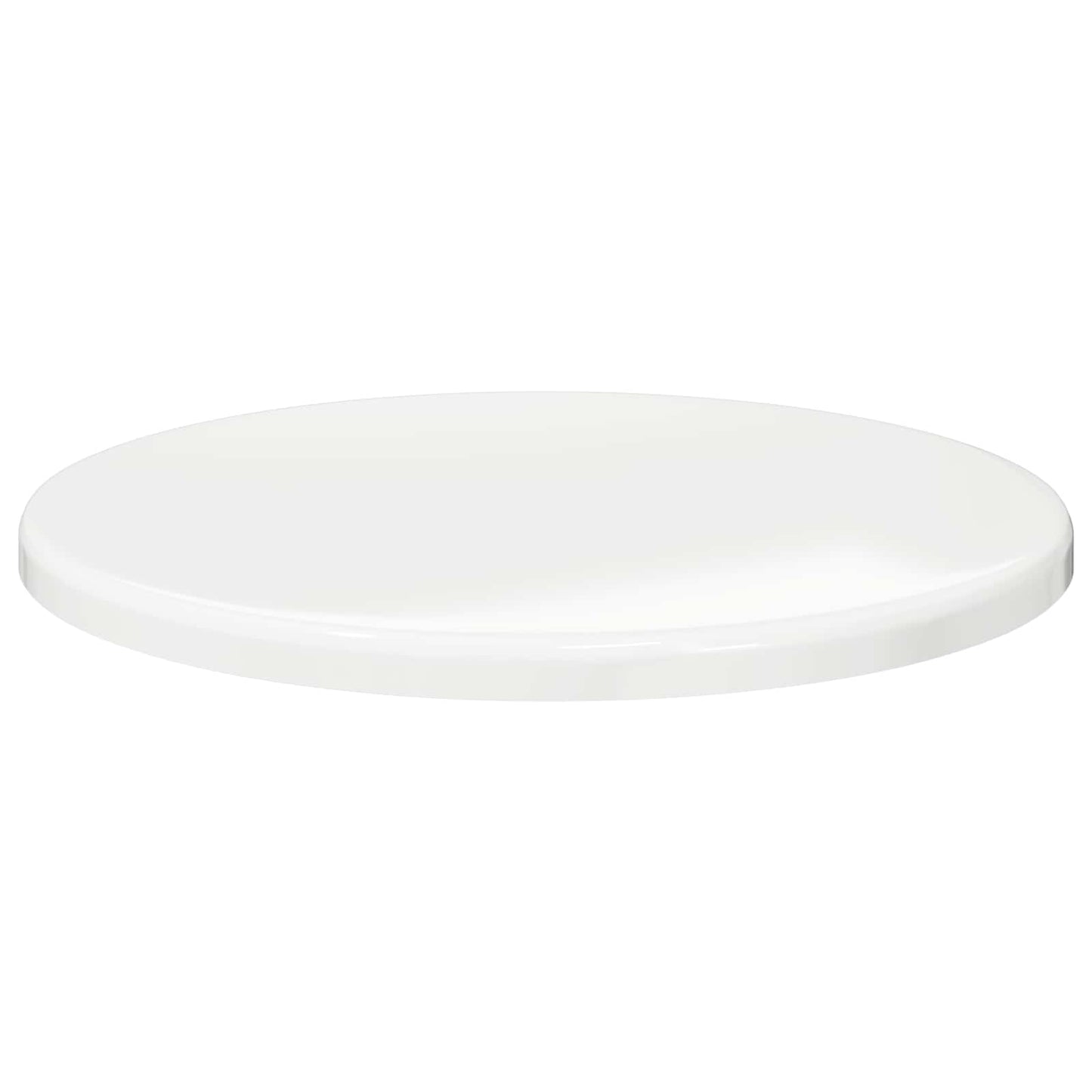 Asztallap Ø 30 x 1,5 cm Kerek Szerelt Fa Magasfényű Fehér