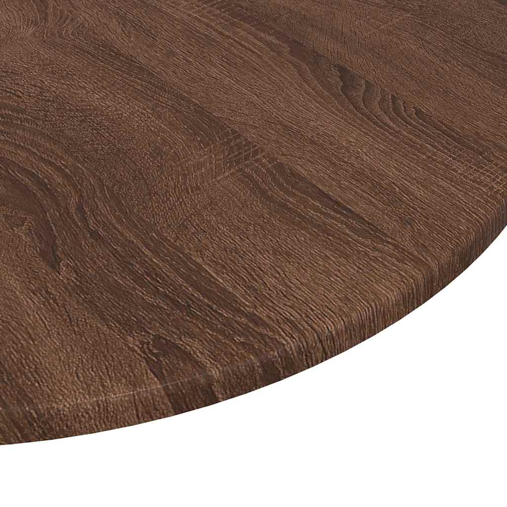 Asztallap Ø 70 x 1,5 cm Kerek Szerelt Fa Barna Tölgy