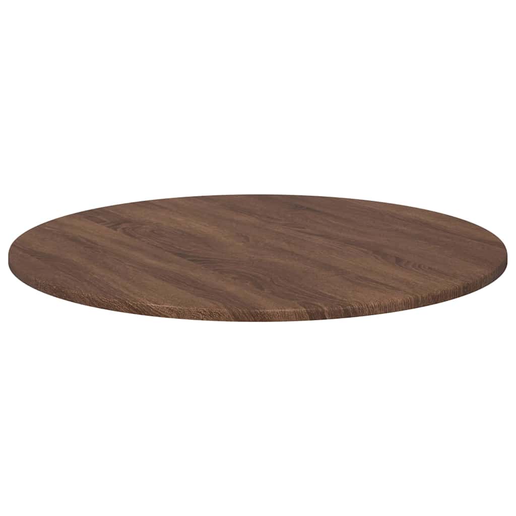 Asztallap Ø 70 x 1,5 cm Kerek Szerelt Fa Barna Tölgy