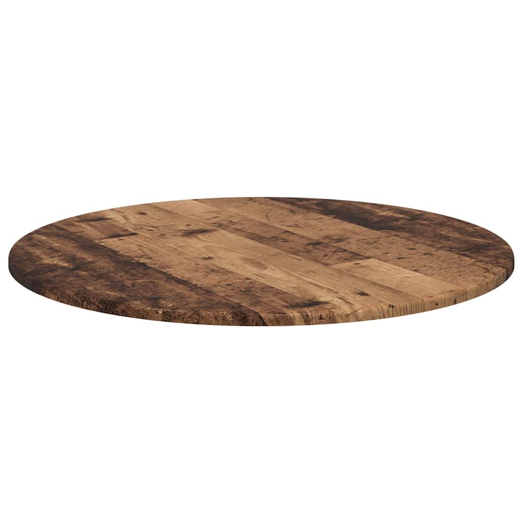 Asztallap Ø 70 x 1,5 cm Kerek Szerelt Fa Antik Fa