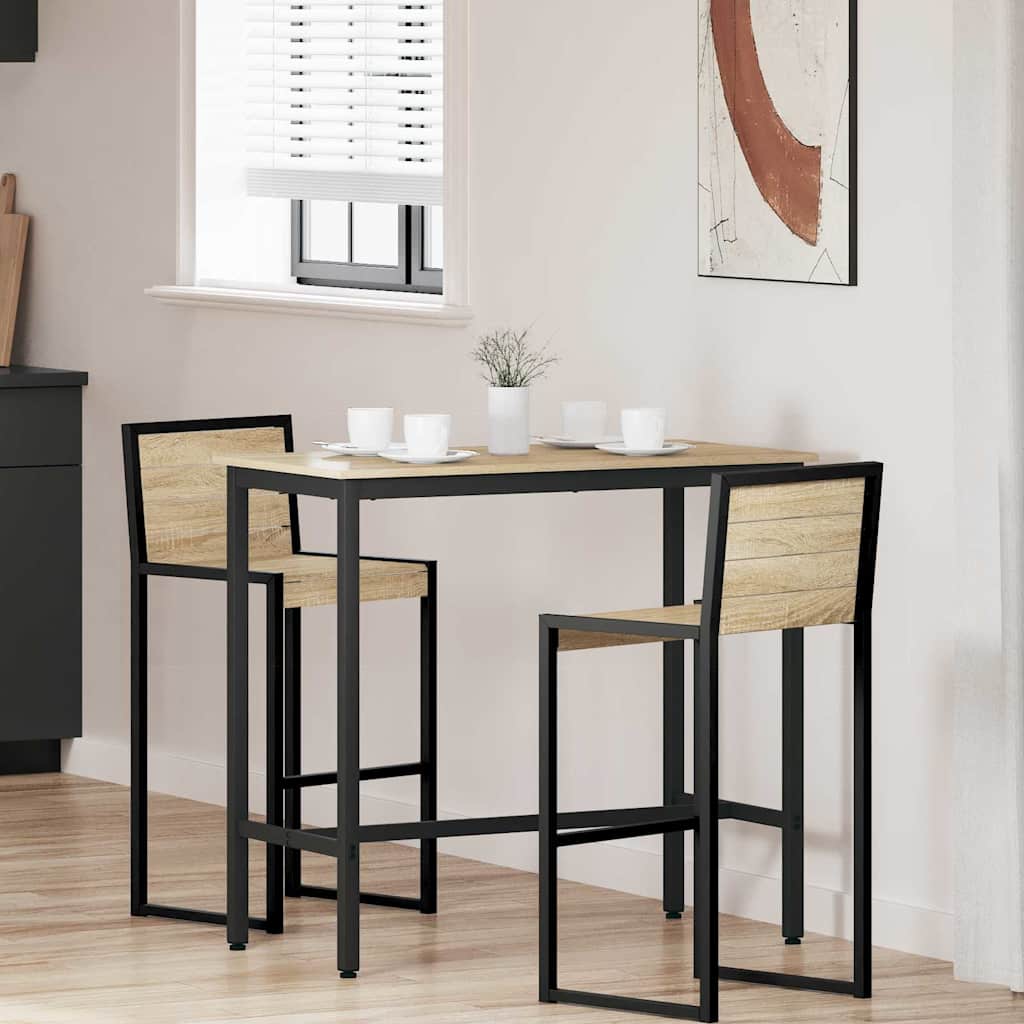 asztal Sonoma tölgy 100 x 50 x 90,5 cm Műszaki fa és acél
