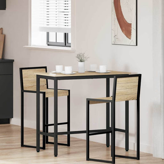 asztal Sonoma tölgy 100 x 50 x 90,5 cm Műszaki fa és acél