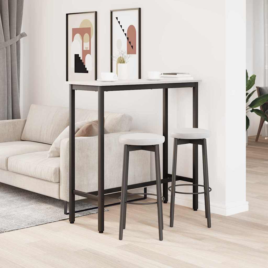 asztal Fehér 100 x 40 x 101 cm Műszaki fa és acél