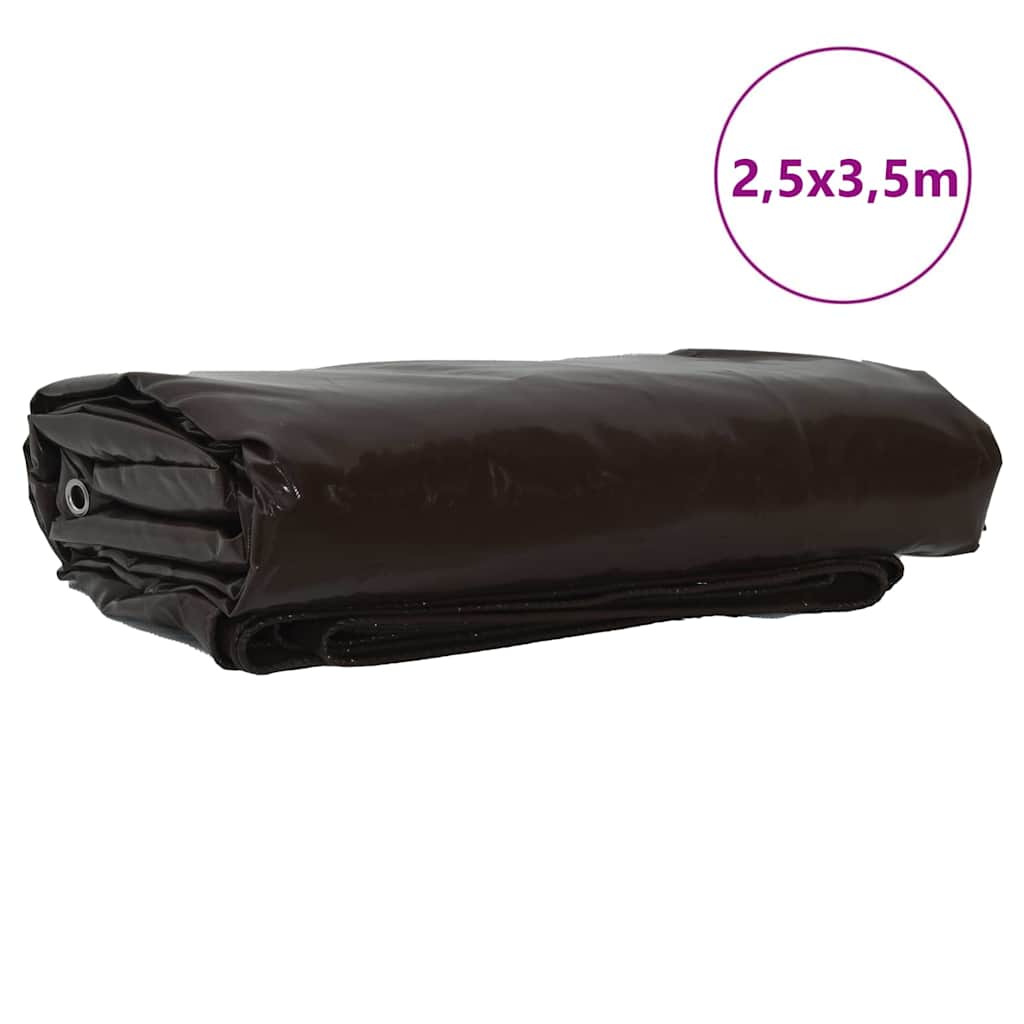 Ponyva 650g / m² Barna 2,5 x 3,5 m Vászon PVC bevonattal
