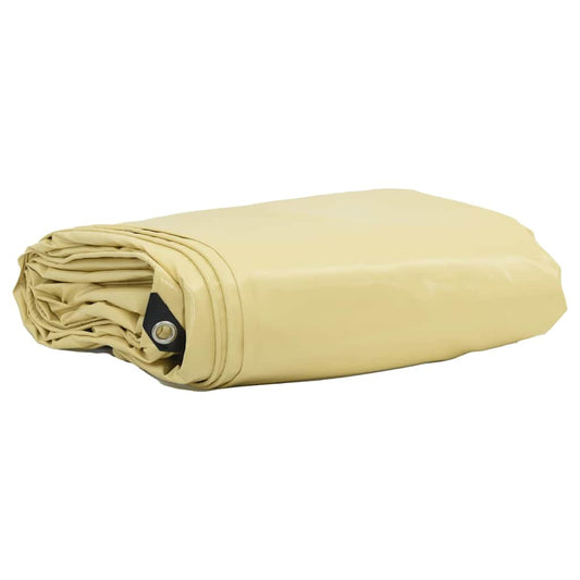 Ponyva 650g / m² Bézs 1,5 x 20 m Vászon PVC bevonattal
