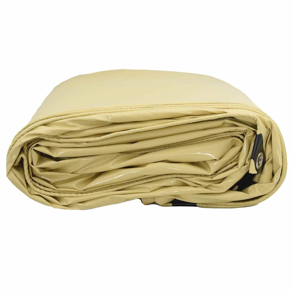 Ponyva 650g / m² Bézs 1,5 x 20 m Vászon PVC bevonattal