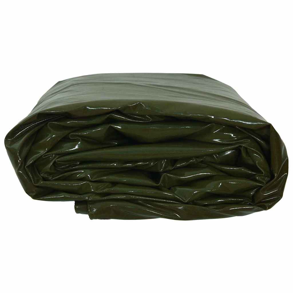 Ponyva 650g / m² Olajzöld 5 x 6 m Vászon PVC bevonattal