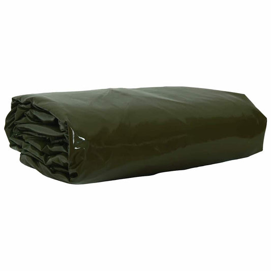 Ponyva 650g / m² Olajzöld 6 x 8 m Vászon PVC bevonattal