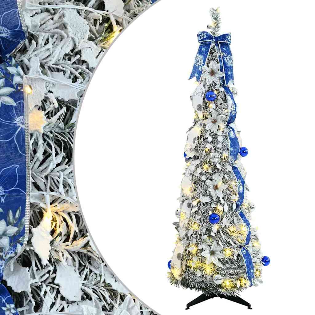 Mű karácsonyfa 100 LED-del állvánnyal Zöld 150 cm PVC