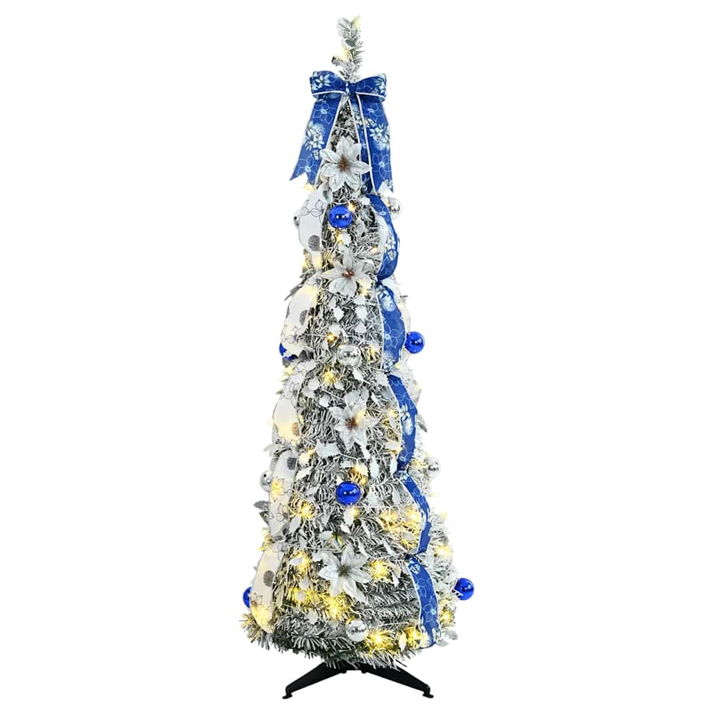 Mű karácsonyfa 100 LED-del állvánnyal Zöld 150 cm PVC