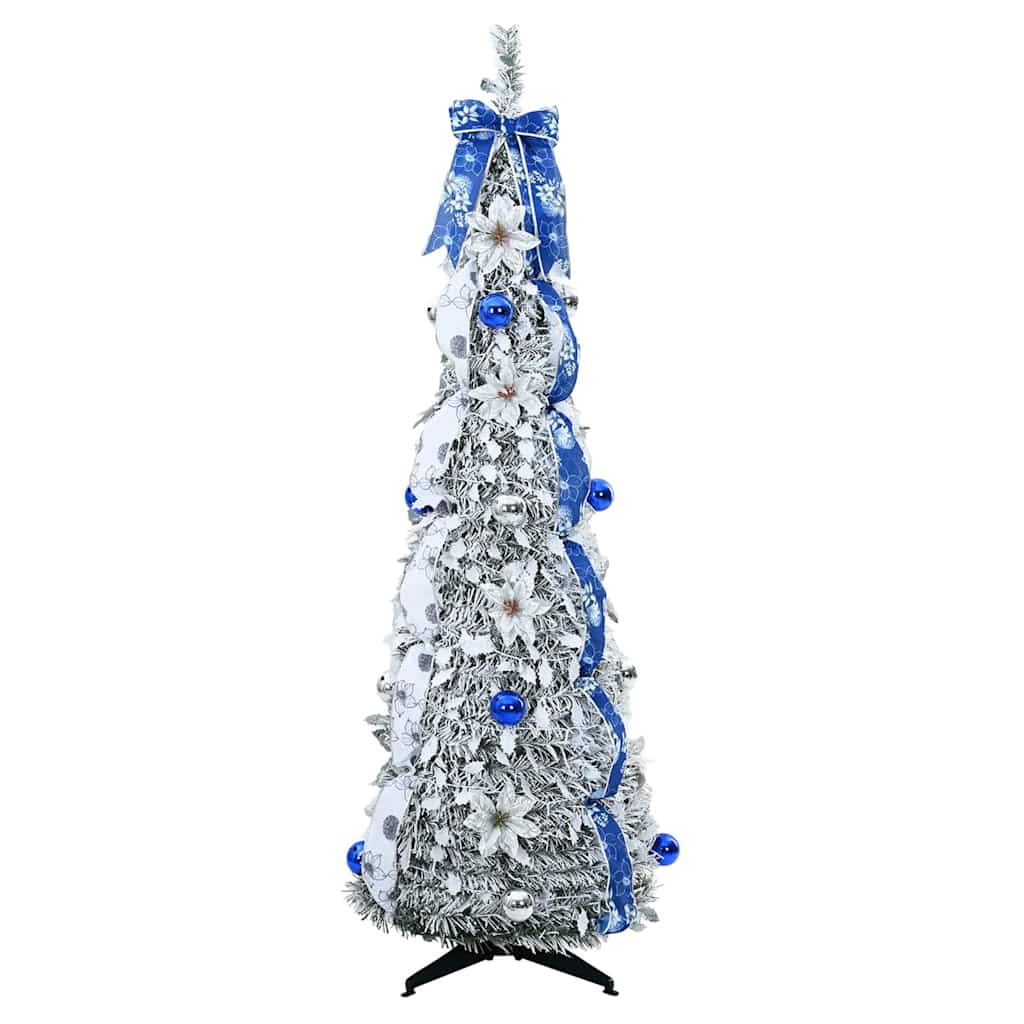 Mű karácsonyfa 100 LED-del állvánnyal Zöld 150 cm PVC