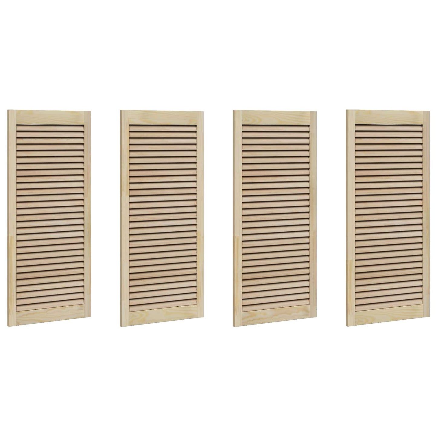 Széfajtó 4 pcs Természetes 49,5 x 2,1 x 110 cm Tömör fenyőfa