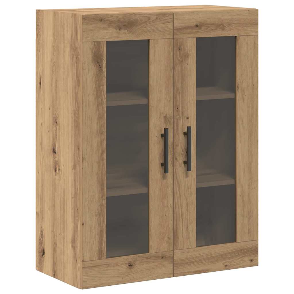 Fali Szekrények 2 db Artisan tölgy és Fekete 69,5 x 34 x 90 cm