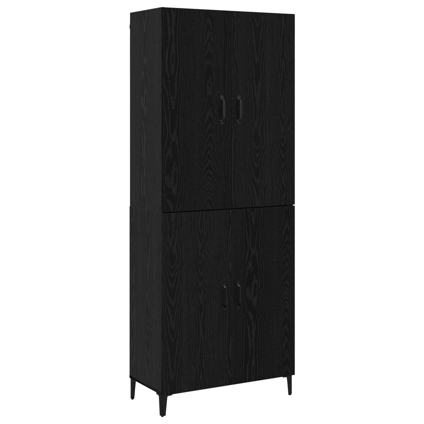 Magasfiú 2 db Fekete tölgy 69,5 x 34 x 180 cm Szerelt Fa