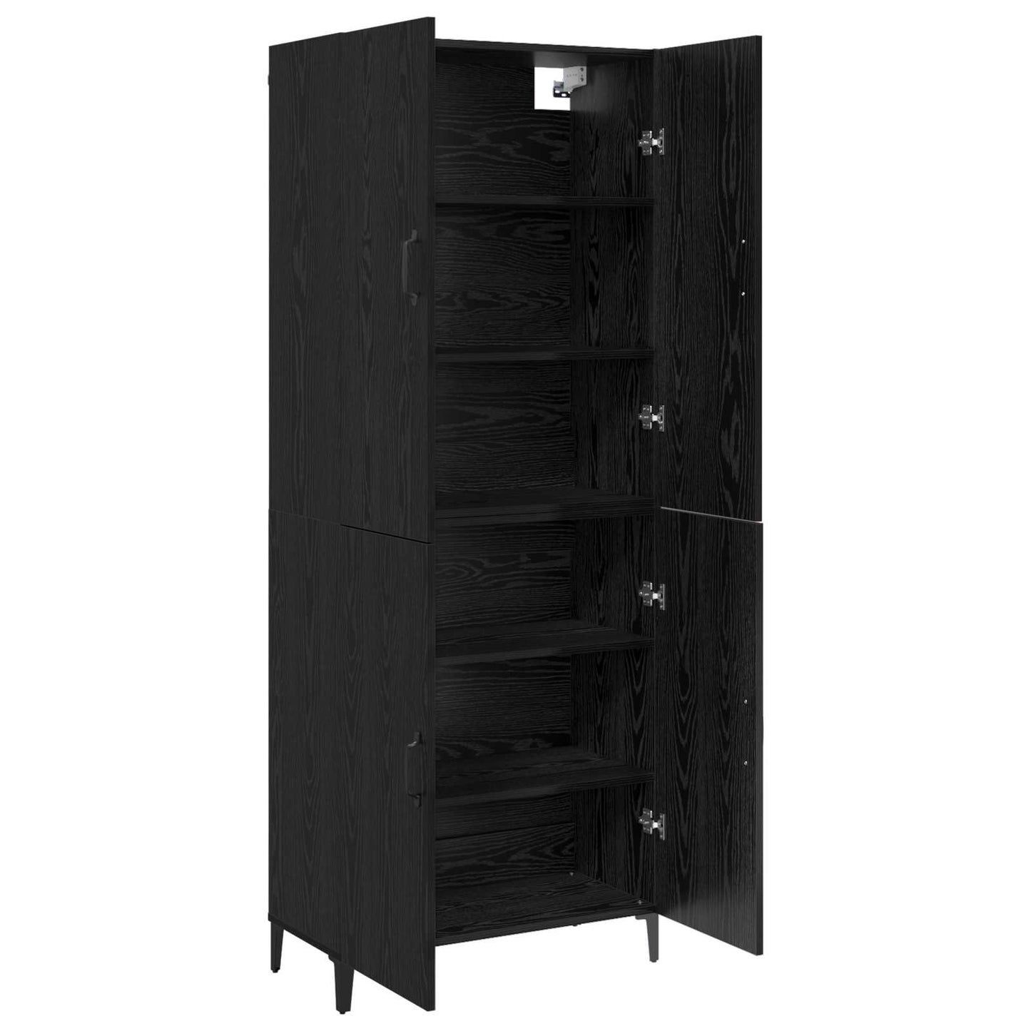 Magasfiú 2 db Fekete tölgy 69,5 x 34 x 180 cm Szerelt Fa