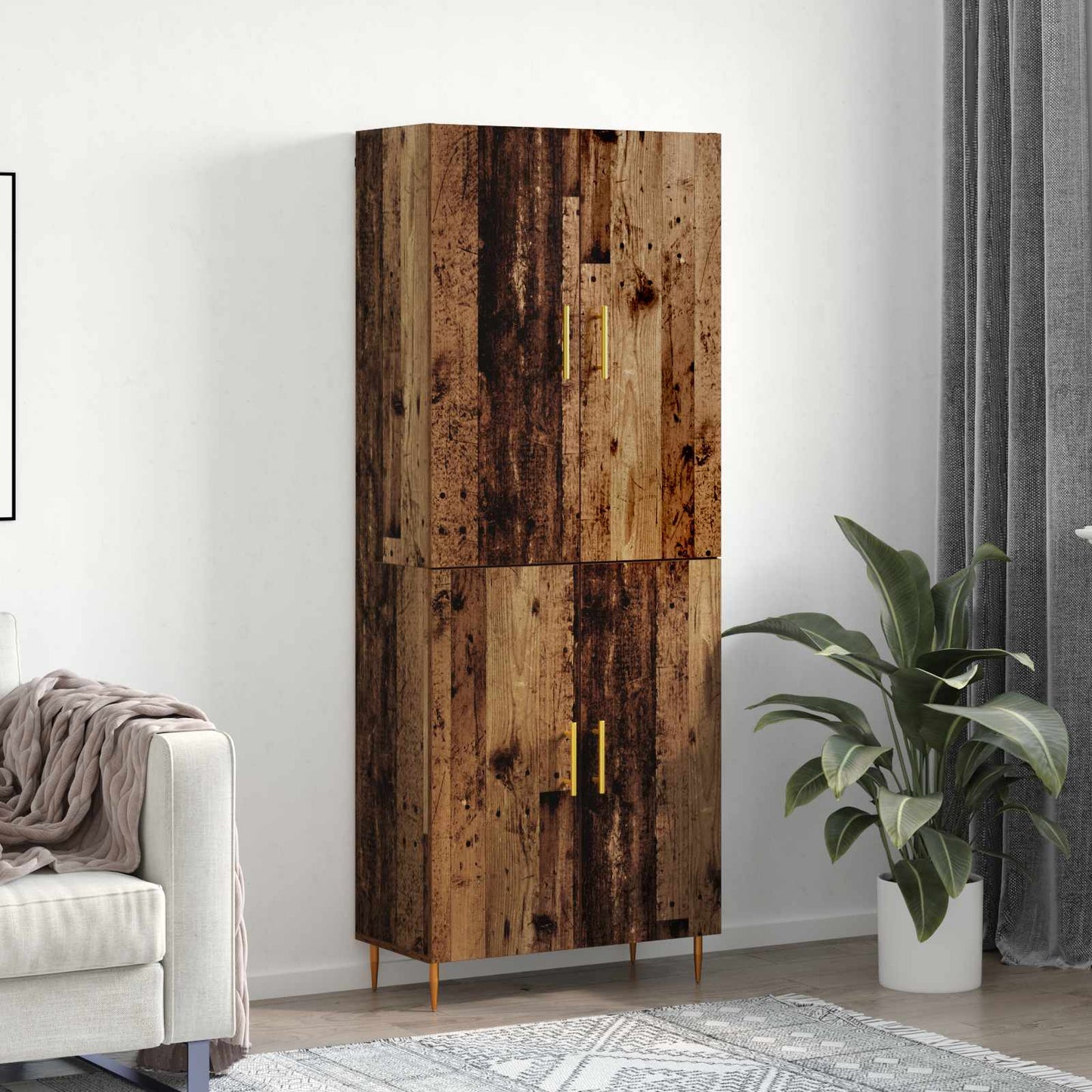 Magasfiú Régi fa 69,5 x 34 x 180 cm Szerelt Fa