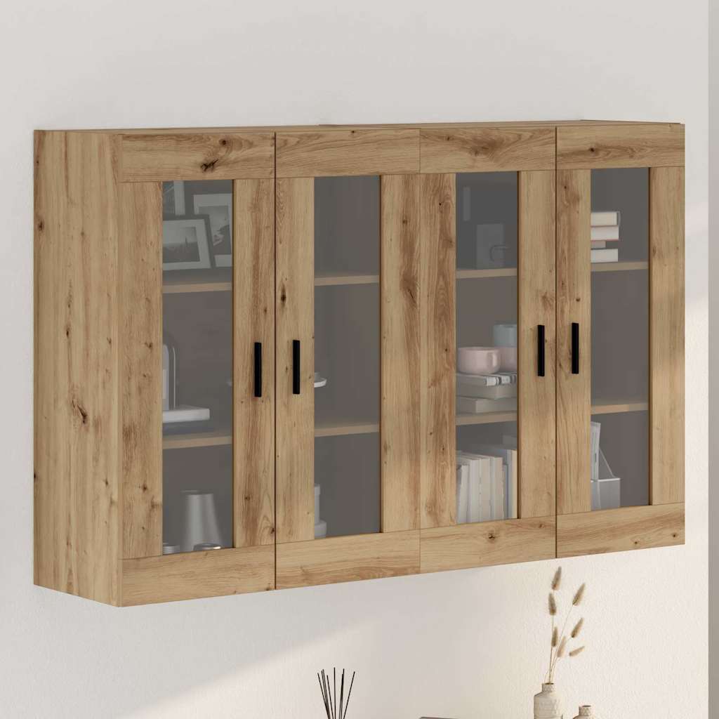 Fali Szekrények 2 db kézműves tölgy 69,5 x 34 x 90 cm