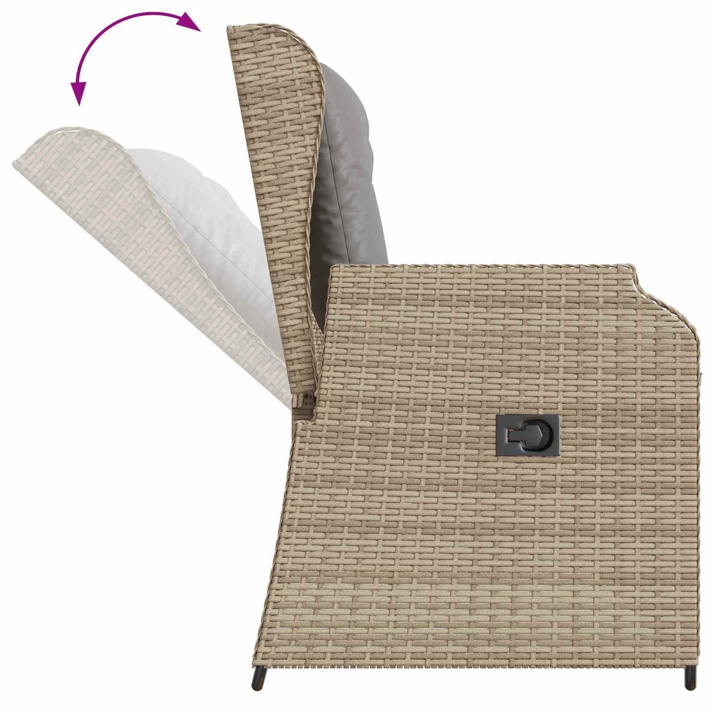 Kerti pad Bézs polirattan