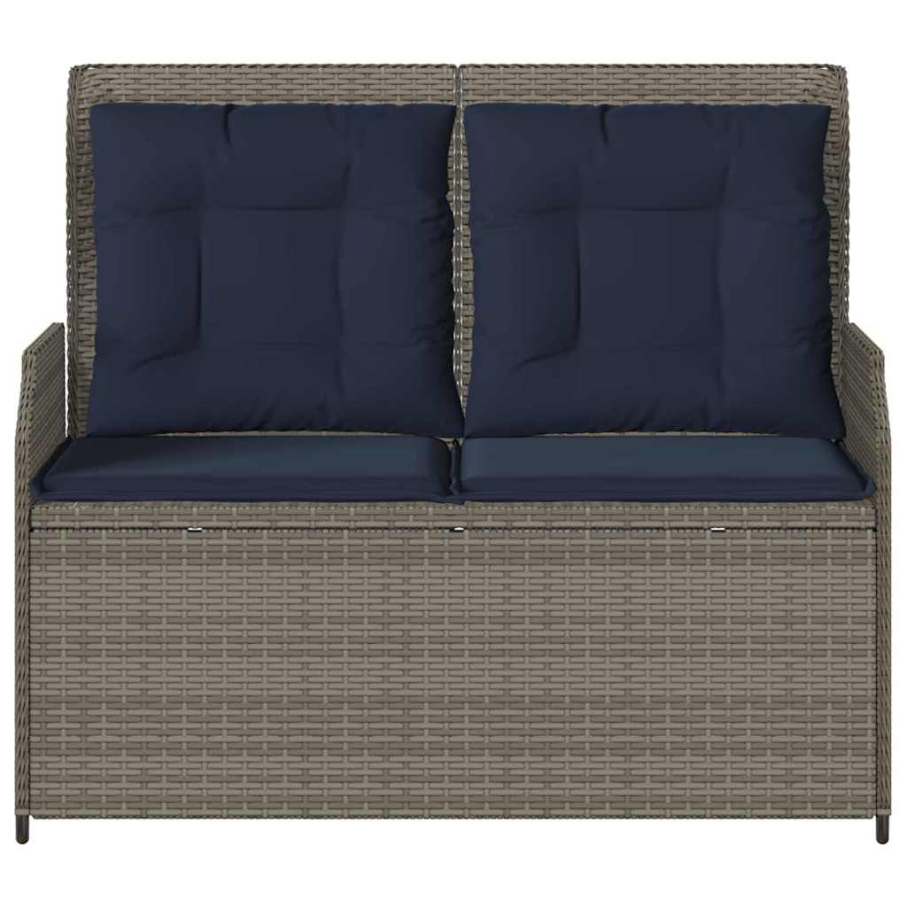 Kerti pad Szürke polirattan