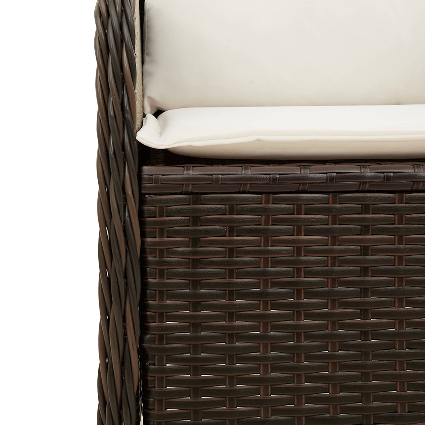 Kerti pad 2 pcs Barna polirattan