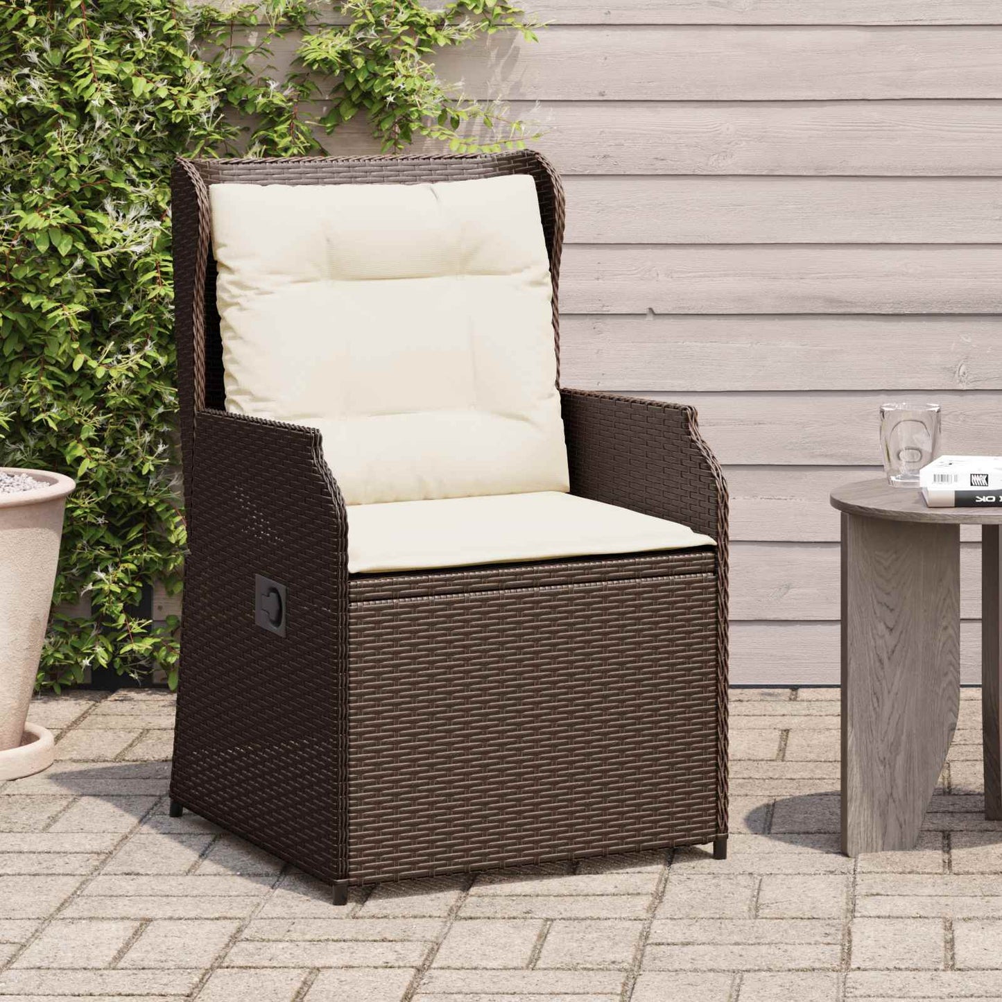 Kerti pad 2 pcs Barna polirattan