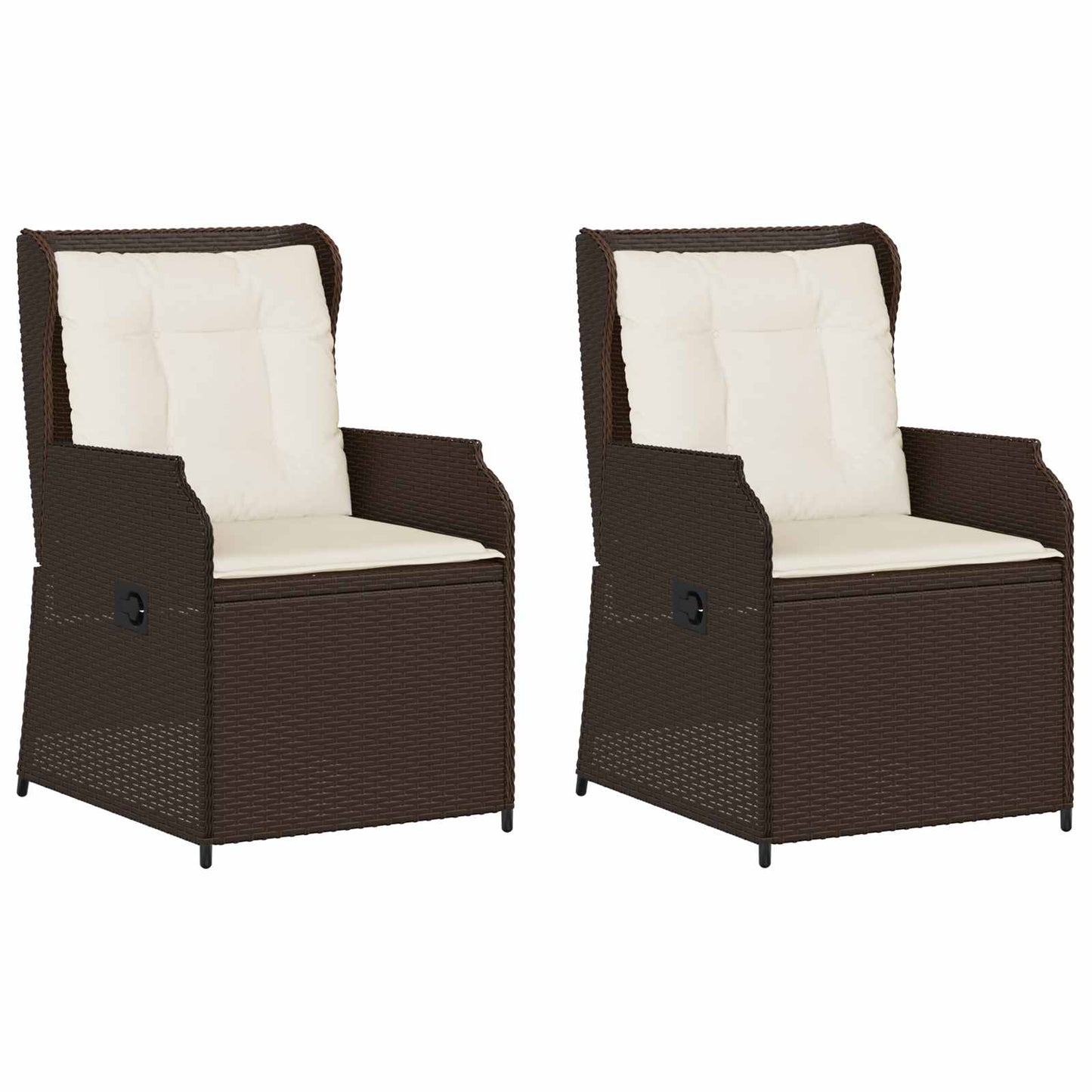 Kerti pad 2 pcs Barna polirattan