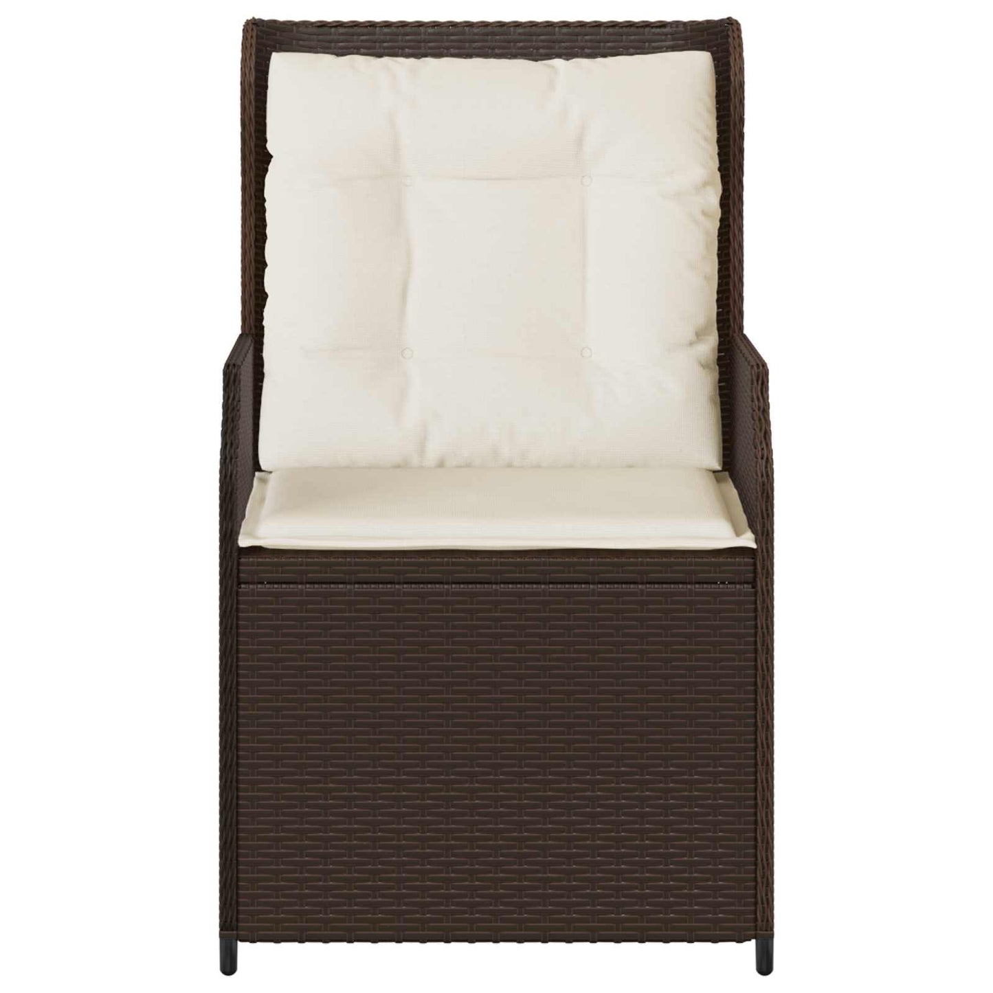 Kerti pad 2 pcs Barna polirattan
