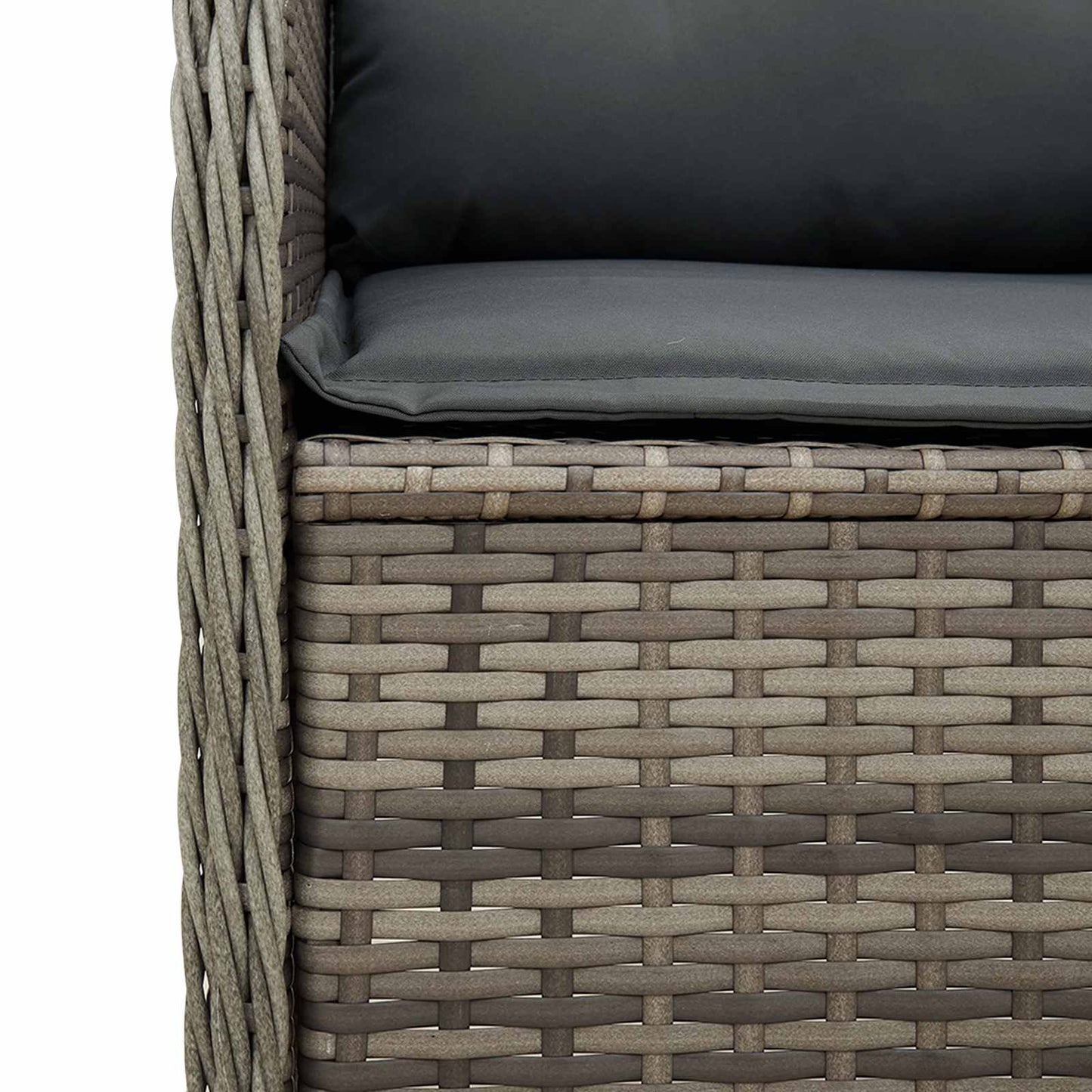 Kerti pad 2 pcs Szürke polirattan