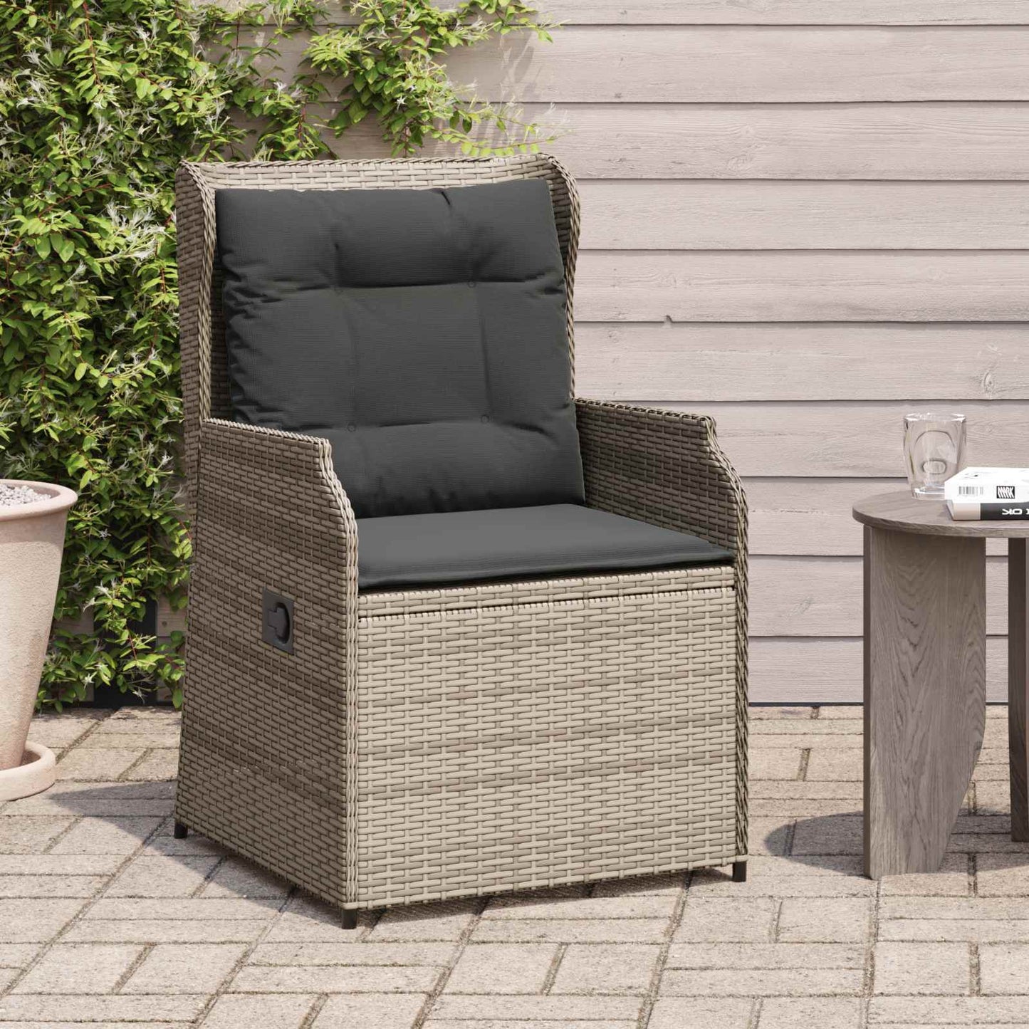 Kerti pad 2 pcs Szürke polirattan